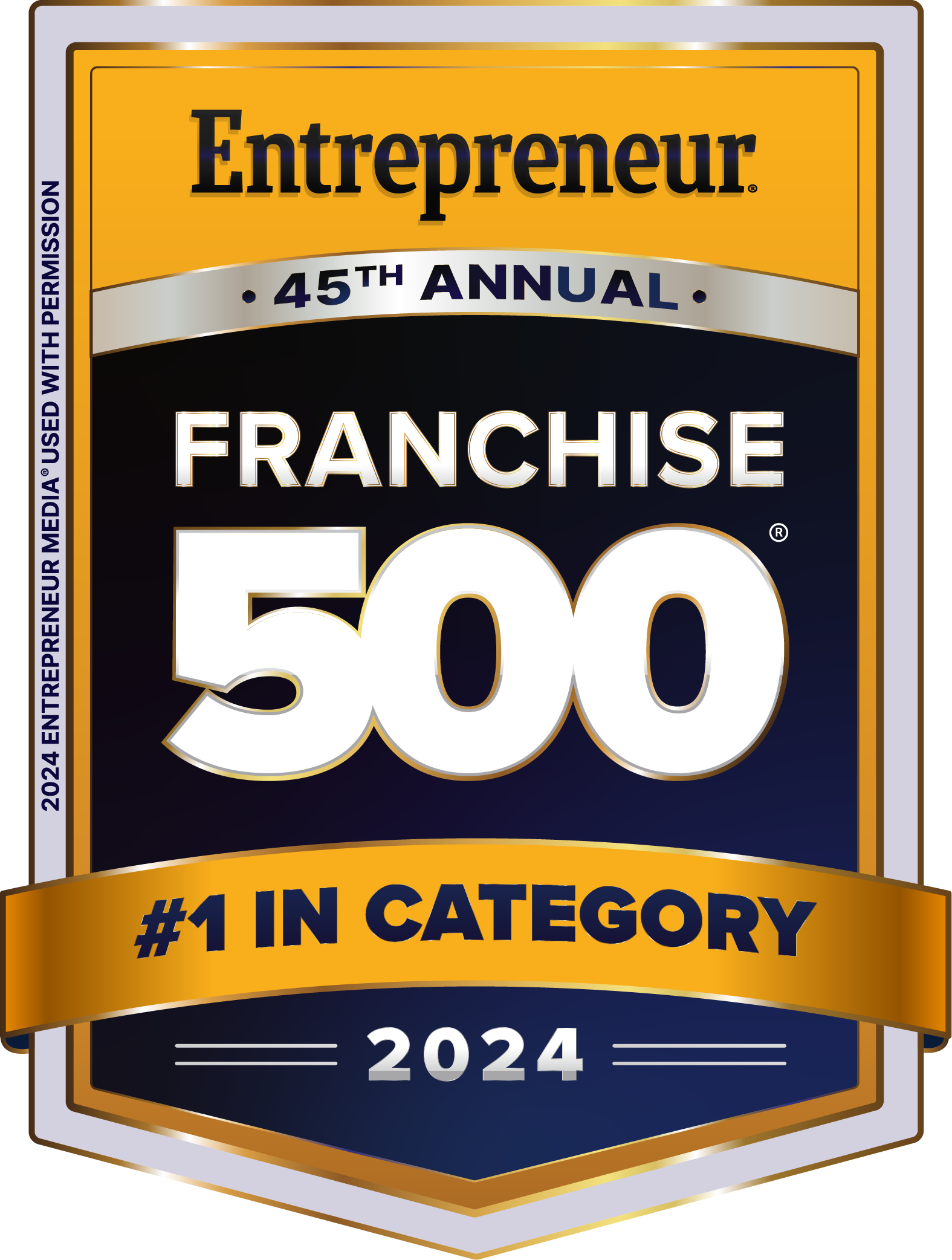 Entrepreneur Franchise 500 2023 Ranked #1 in Category, verified
